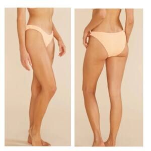 Minkpink Eloise Mandarin Orange Textured Low Rise Bikini Bottom NWT Size XS